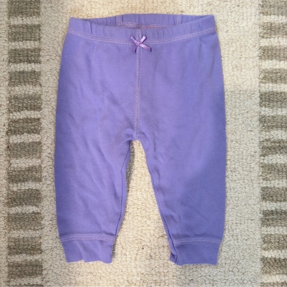 Purple Baby Leggings with Bow